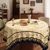Mantel redondo estilo americano, impermeable, a prueba de aceite, lavable, nueva cubierta vintage 2025 para mesa de comedor y mesa de café