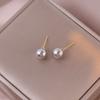 Brincos para Mulheres Estilo Japonês e Coreano Brincos de Pérola para Mulheres Estilo Hepburn Retrô Francês Brincos Simples e Modernos Brincos Populares