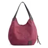 Bolso de Lona para Mujer con Múltiples Compartimentos Bolso de Mano de Estilo Coreano de Moda Bolso de Hombro Moderno Bolso Grande Simple Literario Venta al por Mayor