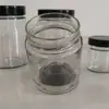 Botella Redonda de Vidrio Transparente de Alta Tapa para Mermelada Miel 280ml380ml Grado Alimenticio Botella de Alta Tapa para Pepinillos