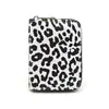 Portatarjetas Transfronterizo con Estampado de Leopardo para Mujer, Gran Capacidad, Portatarjetas de Crédito Multifuncional, Cartera con Cremallera de Alta Gama para Hombre