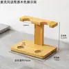 Soporte de Exhibición para Micrófono Soporte para Micrófono KTV Estante de Almacenamiento de Escritorio para el Hogar Base de Madera de Bambú Soporte Vertical