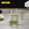 Copo de vidro transparente copo de leite caneca com alça copo de chá verde de vidro copo de água colorido alto borossilicato vidro de borossilicato alto