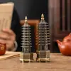 Quemador de Incienso de Torre Wenchang de Nueve Pisos Transfronterizo Adorno para Escritorio de Oficina en Casa Artesanía Creativa Quemador de Incienso en Espiral Sándalo