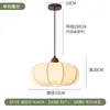 Lâmpada de comércio exterior E27 vento Nanyang estudo quarto sala de jantar lustre estilo Wabi-sabi retrô mesa de jantar tecido japonês estilo antigo meio