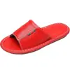 Zapatos de cuero genuino para interior para hombre y mujer, zapatillas de cuero Haining para el hogar, sandalias de verano antideslizantes de suela sólida para parejas
