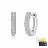 Pendientes de plata de ley S925 estilo europeo y americano, tridimensionales con moissanita, múltiples filas de incrustaciones, exquisitos accesorios para la oreja de moda en stock