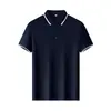 Verão Algodão Australiano de Fibra Longa Mistura de Algodão e Elastano Camisa Polo com Gola Camisa para Cultura Corporativa Roupa de Trabalho Bordado Impressão