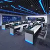 Consola con Luces, Llena de Estilo Tecnológico, Estación de Trabajo con Cámara Curva, Mesa de Centro de Mando, Escritorio de Operaciones