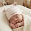 Touca de bebê para todas as estações, touca fetal para recém-nascidos, touca infantil sem costura Classe A, touca protetora de fontanela para recém-nascidos, touca pós-parto