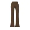 Calça Casual Flare Cintura Alta Sexy Estilo Desejo Puro para Mulheres Primavera 2026 Nova Elástica Versátil Yoga Comprimento Total