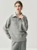 Estilo Coreano Sencillo Cuello Polo Ropa de Trabajo Suéter Holgado de Cachemira Otoño e Invierno 2025 Calidad Versátil Cremallera Suéter Cálido Tendencia