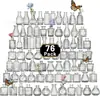 Juego de Jarrones Pequeños Decorativos de Vidrio Vintage Transparente Estilo Ins, Jarrón de Flores y Botella de Aromaterapia, El Más Vendido Transfronterizo con un Toque de Lujo