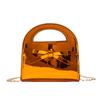 Bolsa de Corrente de Couro Envernizado Brilhante para Menininhas da Moda Doce Fofa Laço Bolsa de Mão para Meninas Cor Sólida Bolsa Infantil