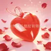 Caja de Plástico con Forma de Corazón de 60 mm Caja de Embalaje de Plástico Hueco Caja de Almacenamiento para Cosméticos