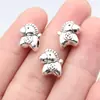 12X11X7Mm 2.2g Prata Antiga Joias para Exportação Europeia e Americana Mais Vendidas Estilo Chinês Contas com Furo Grande com Dinheiro