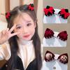 Presilha de Cabelo Infantil Orelhas de Gato Feminina 2023 Nova Presilha de Laço Menininha Ano Novo Acessório de Cabelo Bebê Menina