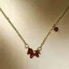 Fique Rica Logo~ Novo Colar de Coração com Esmalte Vermelho e Pônei com Diamantes Cintilantes Estilo Chinês para Mulheres, Acessório Vintage Exquisito para o Ano de Nascimento