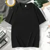Camiseta de manga curta para o verão para homens, cor sólida, corte solto, versátil, gola redonda, camiseta casual simples masculina