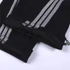Pantalones de Chándal Sueltos de Pierna Recta con Tres Rayas para Hombre, Estilo Casual Deportivo, Estilo Americano Moderno, con Puños de Cordón