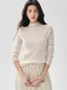 26 nueva colección de otoño: Suéter de punto 100% cachemir puro con cuello semi-alto, diseñado para ser favorecedor, de manga larga y fácil de poner.