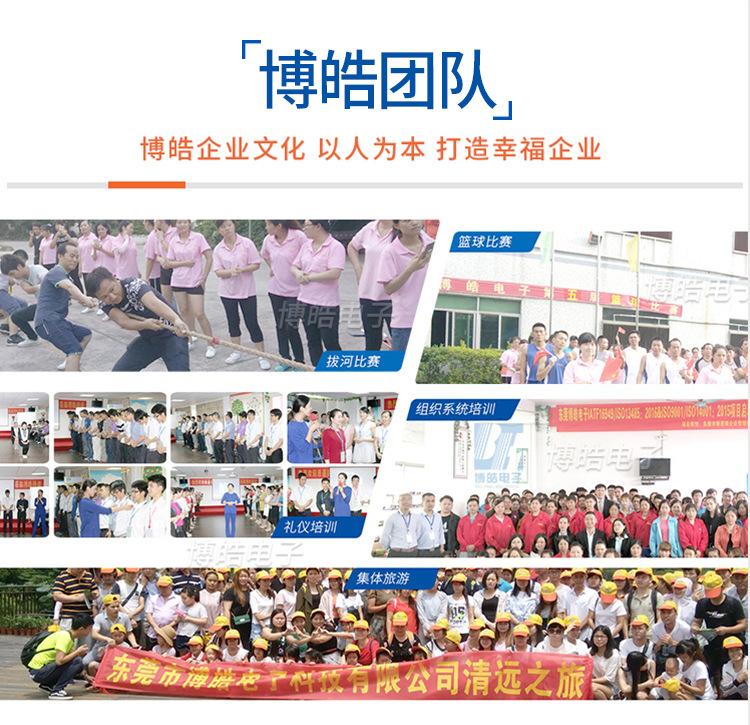 东莞市博皓电子科技有限公司团队风采展示，企业以人为本，通过篮球比赛、拔河比赛、礼仪培训与集体旅游等活动打造幸福企业文化，彰显硅胶按键厂家团队凝聚力与IATF16949认证企业实力