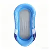 Boia inflável para piscina, espreguiçadeira dobrável para brincar na água, cama flutuante, espreguiçadeira flutuante com rede, nova espreguiçadeira flutuante inflável, em estoque para exportação