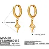 Brincos de moda de nicho ins para meninas brincos com zircônia cúbica microincrustada brincos de aço inoxidável simples de luxo leve europeus e americanos