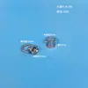 Venta al por mayor de fábrica con anillo cabeza de monje clavo para pezón accesorios de hardware para equipaje accesorios para funda de teléfono móvil cabeza de monje giratoria con letra D