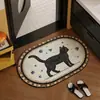 Estilo Mosaico Dibujos Animados Imitación Lino Alfombrilla de Piso para Baño Hogar Absorción de Agua Secado Rápido Inodoro Antideslizante Felpudo Felpudo de Entrada