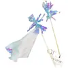 Decoración de Pastel de Cumpleaños de Seda de Lluvia Colorida Cinta de Lana Láser Borde de Cinta Adornos Tiras de Color Mágico ins Accesorios para Hornear