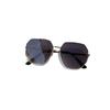 Gafas de sol polarizadas azules transparentes para hombre, gafas de sol poligonales de metal para conducir, gafas de viaje playeras de estilo coreano a la moda para mujer.