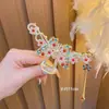 Presilha de Cabelo Elegante Flor de Pérola Estilo Coreano para a Parte de Trás da Cabeça, Presilha de Garra Feminina, Presilha Tubarão, Pente de Cabelo de Alta Qualidade, Acessório de Cabelo