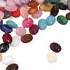 Contas Coloridas Acrílicas de Formato Irregular Jade Sintético Gradiente Duas Cores Oval Soltas Acessórios para Pulseira Colar Pingente DIY