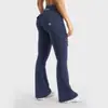 Calça Yoga Bolsos Workwear Amazon Transfronteiriça Calça Flare Feminina Levanta Bumbum Esportiva Justa Calça Fitness Yoga Micro Flare