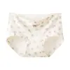 Calcinhas de algodão puro antibacteriano 10A para meninas, cintura média, estampa fofa de urso, 100% algodão, entrepernas estendido, tanga triangular respirável