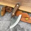 Cuchillo Deshuesador para Cortar Carne de Acero Inoxidable Forjado a Mano con Patrón de Martillo para Camping al Aire Libre, Cuchillo para Pelar, Cuchillo de Carnicero, Cuchillo para Cortar Pescado