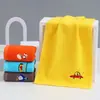 Toalha Infantil 100% Algodão com Bordado de Desenho Animado, Toalha Rosto de Bebê para Jardim de Infância, Toalha Pequena Jacquard Personalizada com Logo para Presente