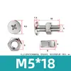 Tornillo y Tuerca Combinación de Dos Piezas para Máquina de Mascarillas y Luminarias, Acero Inoxidable 304 Tornillo y Tuerca