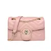 Nova Bolsa Feminina Estilo Pequena Fragrância em PU Mini Casual Ombro Transversal Bolsinha de Braço Bolsa de Ombro com Corrente Modelo Personalizado para Exportação