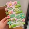 Presilha de Cabelo Infantil Desenho Animado Fofo para Meninas, Simples Versátil Bico de Pato, Acessório de Cabelo Tendência Fofo para Franja Lateral
