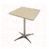 Mesa Cuadrada de Color Nogal para Uso Doméstico, Mesa de Comedor para Uso Comercial, Mesa de Comedor de Madera Maciza para Restaurantes, Mesa de Comedor de Pizarra para Restaurantes de Comida Rápida