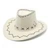 Sombrero de vaquero occidental, sombrero de caballero, sombrero para el sol para hombres y mujeres, sombrero de vaquero de gran rendimiento para exteriores, sombrero de viaje de pradera con grandes aleros.