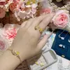 Collar Doble Rosa Diamantado Estilo Nuevo Chino Camelia Anillo Pulsera Estilo Old Money para Mujer Nuevo Lujo Estilo Fragante