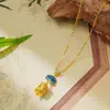 Nuevo Colgante de Campana Estilo Tradicional, Colgante de Rueda Dorada Giratoria con Mantra de Seis Palabras en Cloisonné, Collar con Colgante de Tubo Dorado Giratorio, Venta al por Mayor de Fábrica