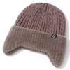 Gorro de Invierno Nuevo para Hombres y Mujeres de Mediana Edad Gorro de Lana Tejido Gorro Cálido para Personas Mayores con Forro de Felpa Gorro Engrosado para Montar Gorro para Hombres