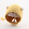 Chapéu de bebê outono e inverno protetores de ouvido para recém-nascidos chapéu de pelúcia de tricô fofo e quente para bebês homens e mulheres
