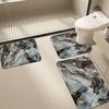 Alfombrilla de Piso de Baño de Barro de Diatomeas al por Mayor Transfronteriza Juego de Tres Piezas Absorbente de Agua Antideslizante para el Hogar Alfombrilla de Inodoro de Gama Alta Lavable y Limpiable con Paño