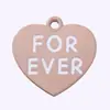 Nuevo Llavero Colgante Etiqueta Pequeña de Texto de un Lado Corazón Fprever Forever Color Caramelo Accesorios en Inglés