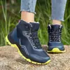 Zapatos deportivos de caña alta para pareja, para exteriores, zapatos de senderismo impermeables, antideslizantes y resistentes al desgaste para hombre, zapatos ligeros para trekking al aire libre